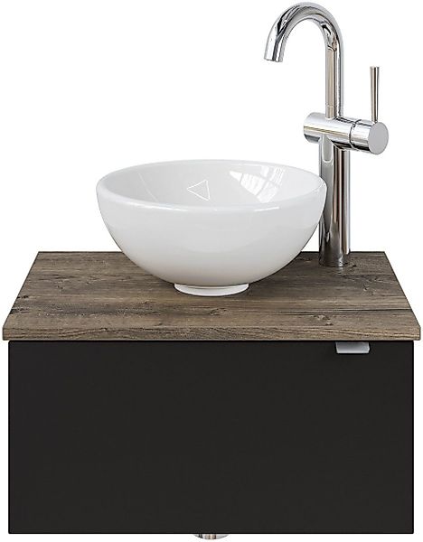 Saphir Waschtisch "Serie 6915 Waschschale mit Unterschrank für Gästebad, Gä günstig online kaufen