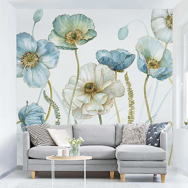 Bilderdepot24 Fototapete Blüten Gold Blumen Floral günstig online kaufen