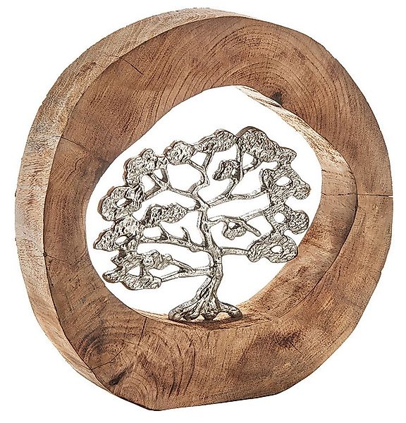 Kobolo Dekoobjekt Dekofigur Holzdeko Holzfigur VITALITY, Holz Metall Skulpt günstig online kaufen