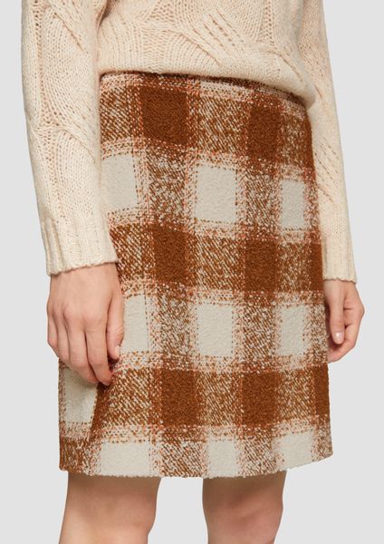 s.Oliver Minirock Kurzer Bouclé-Rock mit Musterung günstig online kaufen