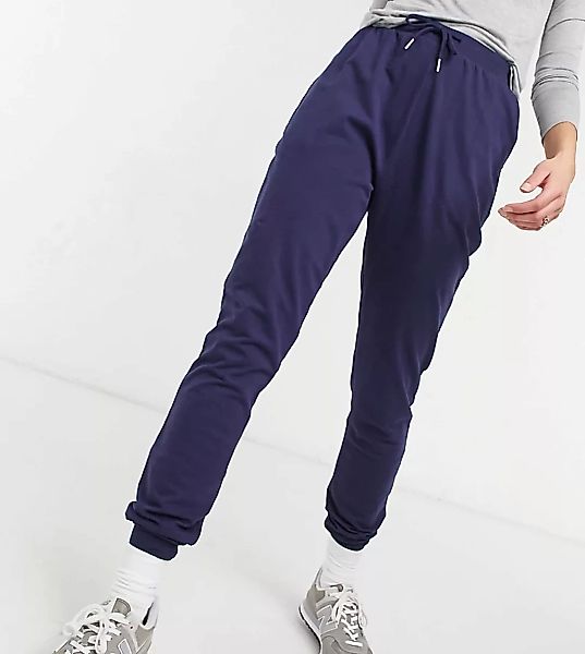 ASOS DESIGN Tall – Basic-Jogginghose mit schmalem Schnitt in Marineblau günstig online kaufen