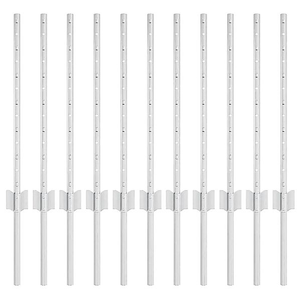vidaXL Zaunpfosten 11 Stk Silber 60 cm Stahl 42006293 günstig online kaufen