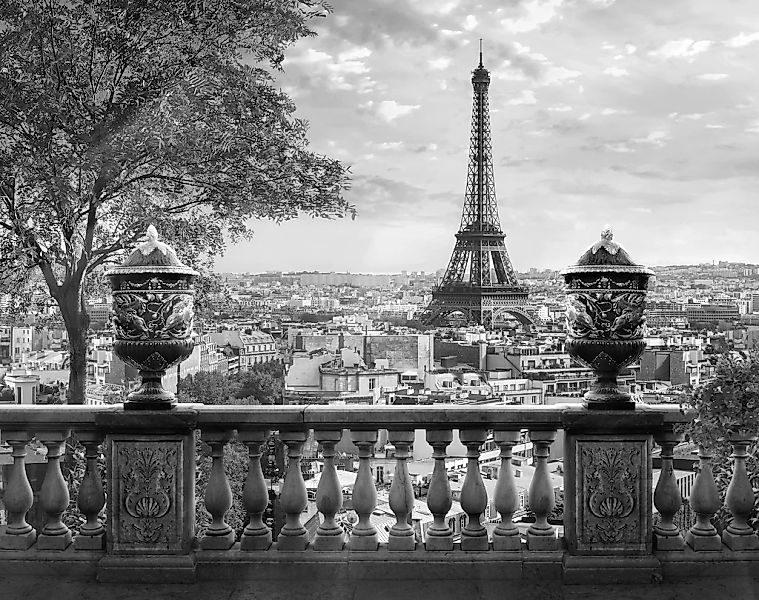 Papermoon Fototapete "Paris Schwarz & Weiß" günstig online kaufen