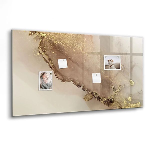 Tulup Glas Magnettafel Goldener Marmor 120x60 cm Magnettafel Zum Beschrifte günstig online kaufen