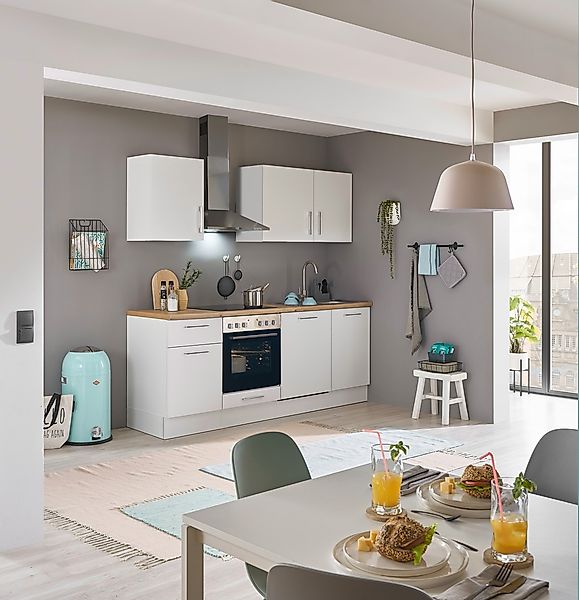 BASIC by Balculina Küchenzeile »Turin«, Breite 220 cm, wahlweise mit E-Gerä günstig online kaufen