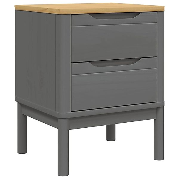 vidaXL Nachttisch Grau 45x39x57 cm Massivholz Kiefer 374004 günstig online kaufen