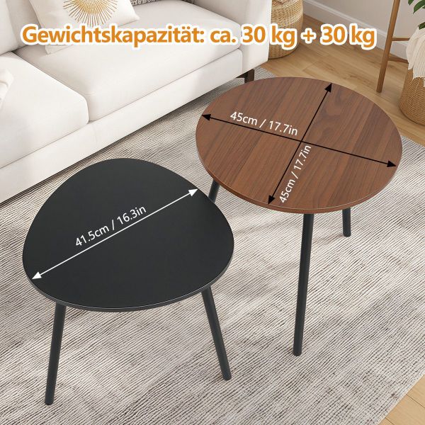 Simloveve Couchtisch 2er Set Beistelltisch Holz günstig online kaufen