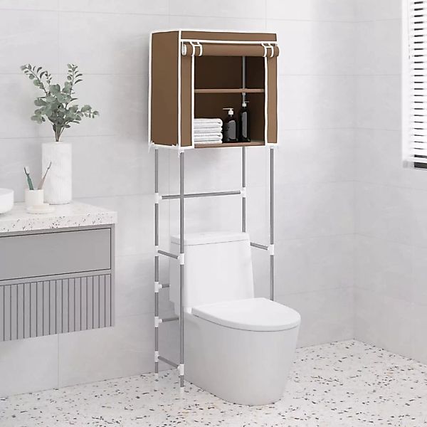 Vidaxl Toilettenregal 2 Ablagen Braun 56x30x170 Cm Eisen günstig online kaufen