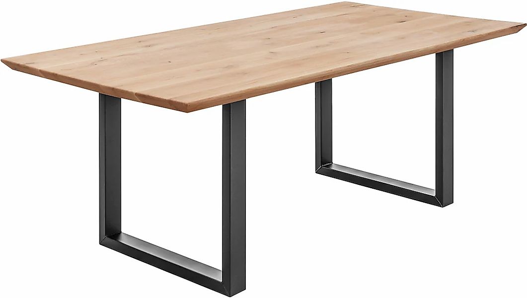 Stolkom Esstisch "Bennet" Eiche Massivholz, Tisch mit Schweizer Kante günstig online kaufen