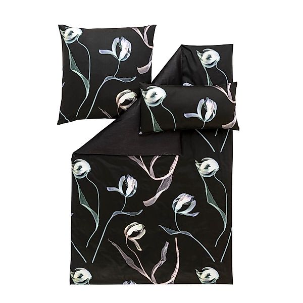 Estella Bettwäsche Tulipa 7597 900 Schwarz, günstig online kaufen