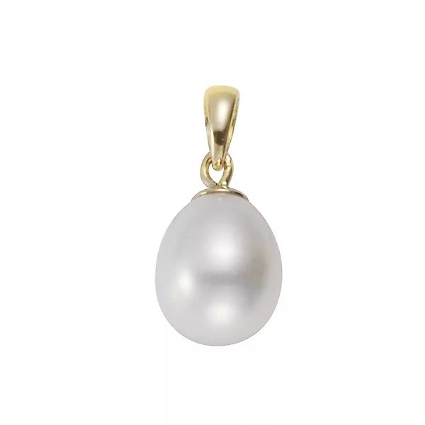 Vivance Kettenanhänger "375 Gold Perle weiß oval 8-8,5mm" günstig online kaufen