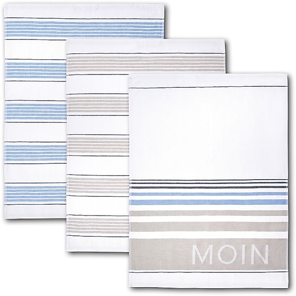 Dyckhoff Geschirrtuch Moin, (Set, 3-tlg), 100% günstig online kaufen