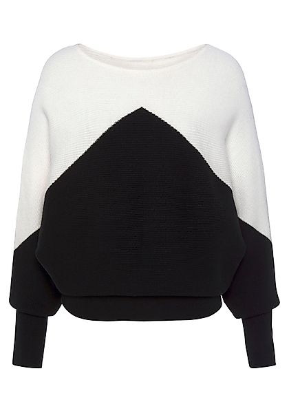 LASCANA Strickpullover mit Colorblock-Optik und leichten günstig online kaufen