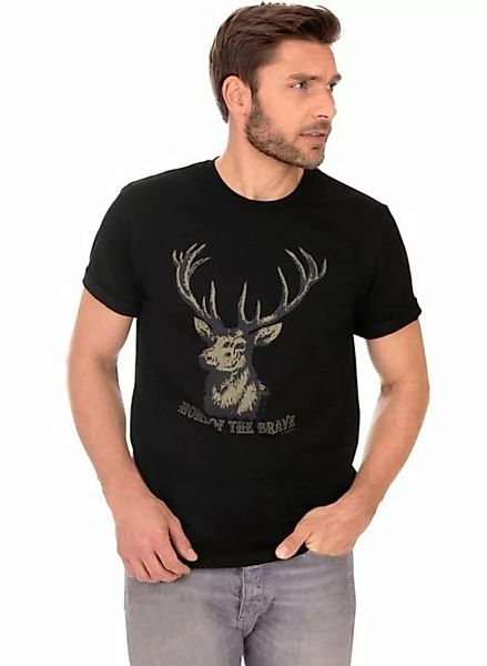 Trigema T-Shirt TRIGEMA T-Shirt mit Hirschmotiv (1-tlg) günstig online kaufen
