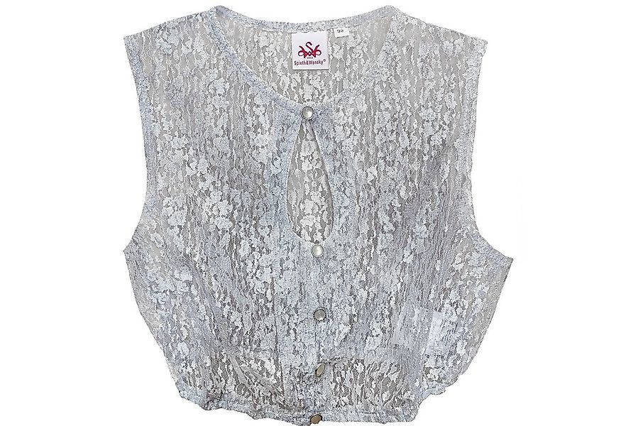 Spieth & Wensky Dirndlbluse Fjord- Dirndlbuse Dirndlbluse Fjord Kurzarm -Bl günstig online kaufen