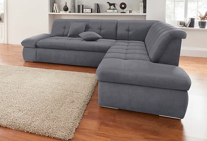 DOMO collection Ecksofa "Moric Luxus incl. Zierkissen B/T/H: 273/216/80 cm" günstig online kaufen