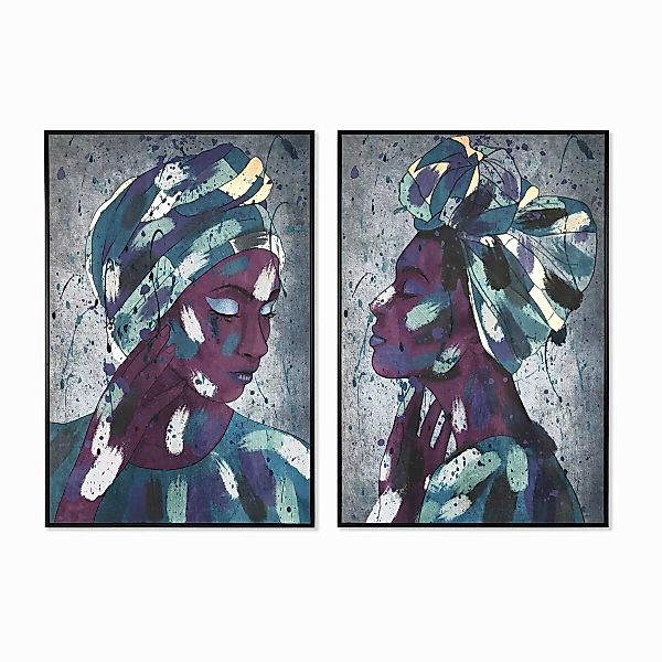 Bild Dkd Home Decor Kolonial Afrikanerin (83 X 4,5 X 123 Cm) (2 Stück) günstig online kaufen