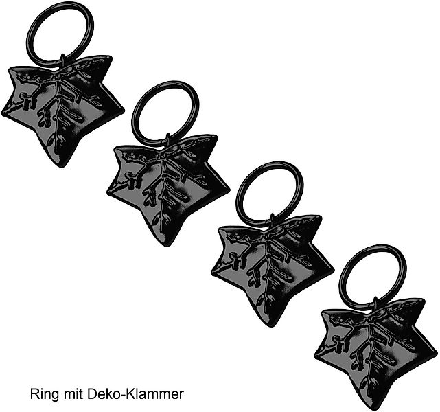 Liedeco Gardinenring Blatt, Gardinenstangen, (Packung, 4-St., günstig online kaufen