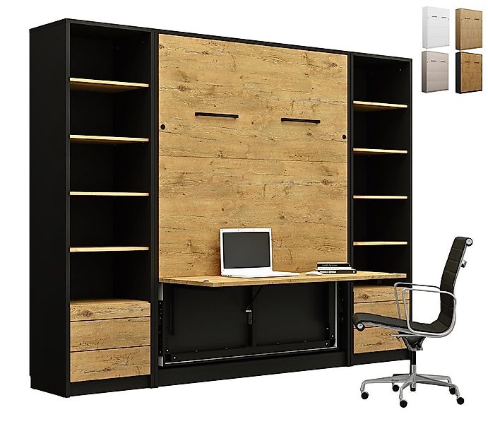 QMM TraumMöbel Schrankbett Wandbett GN 140x200 günstig online kaufen