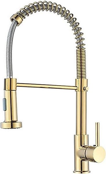 Faizee Möbel Küchenarmatur Armatur Chrom/Schwarz/Gold Spüle Spiralfederarma günstig online kaufen