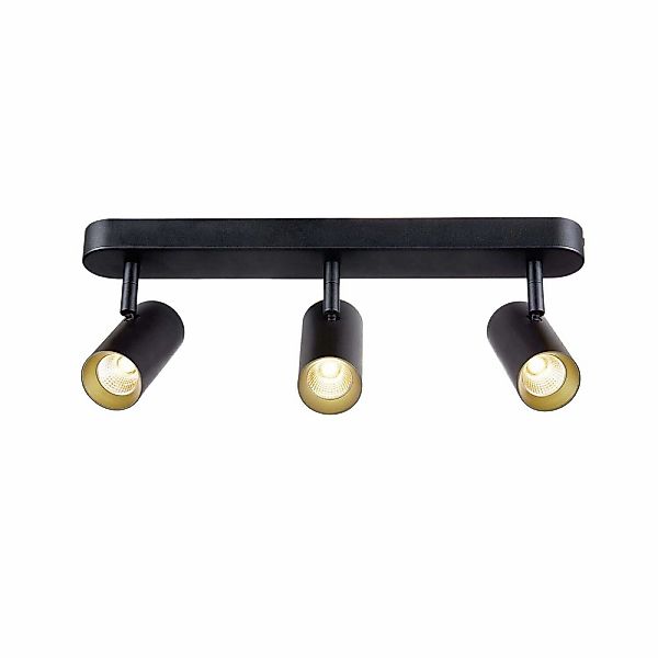 LED Led Wand- und Deckenleuchte Noblo in Schwarz und Bronze 3X 19W 7080Lm günstig online kaufen