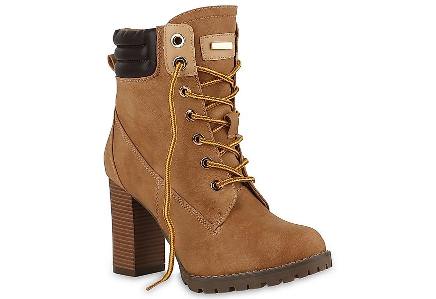 VAN HILL 812259 Schnürstiefelette Damen Schnürstiefeletten Worker Boots Sti günstig online kaufen