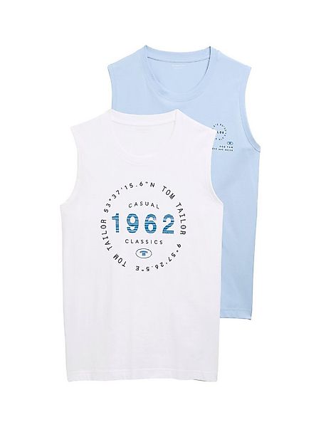 TOM TAILOR T-Shirt (Packung, 2-tlg) mit Logo-Print günstig online kaufen