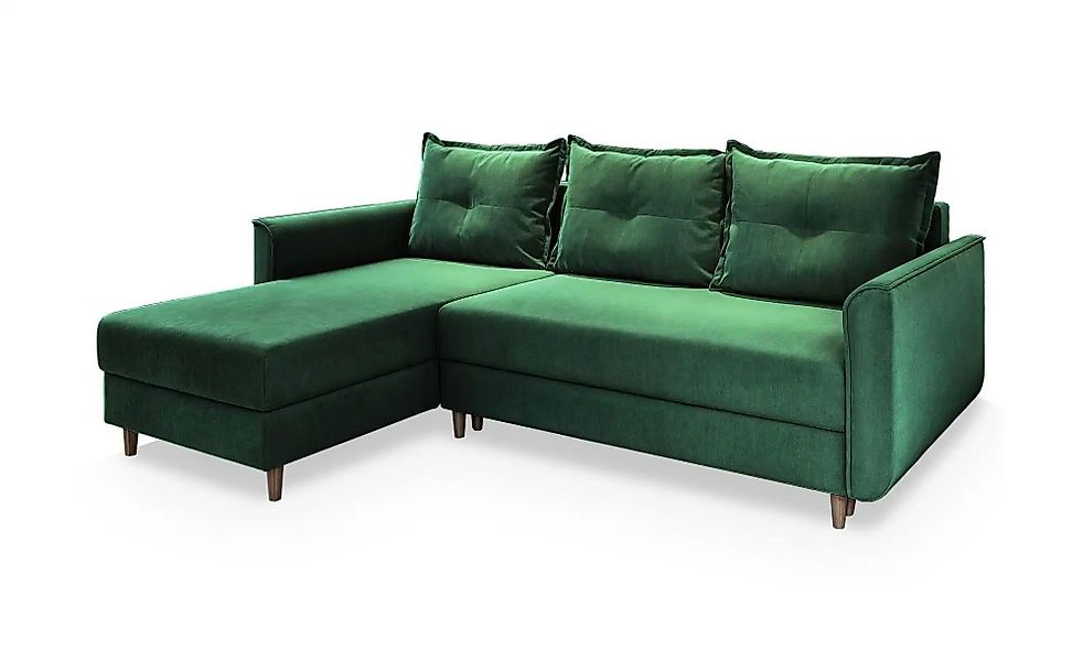 MASSENO Ecksofa mit Schlaffunktion Pisan ¦ grün ¦ Maße (cm): B: 220 H: 91 P günstig online kaufen