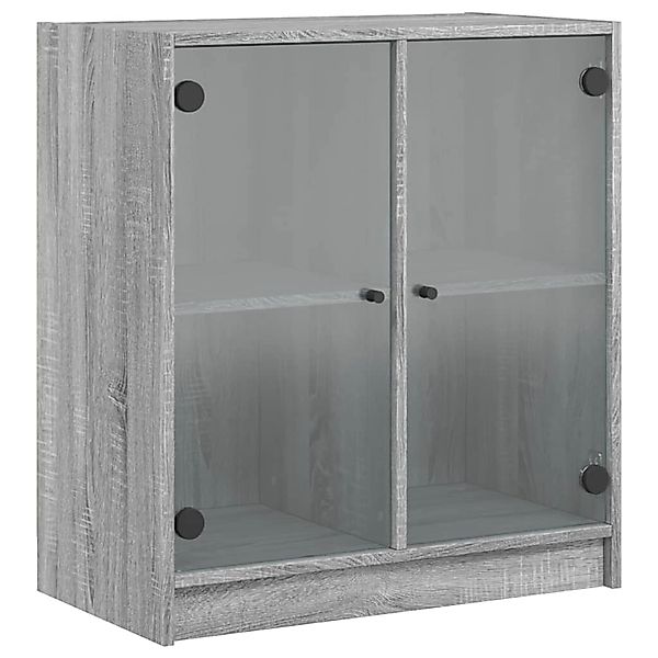 vidaXL Beistellschrank mit Glastüren Grau Sonoma 68x37x75,5 cm 836425 günstig online kaufen