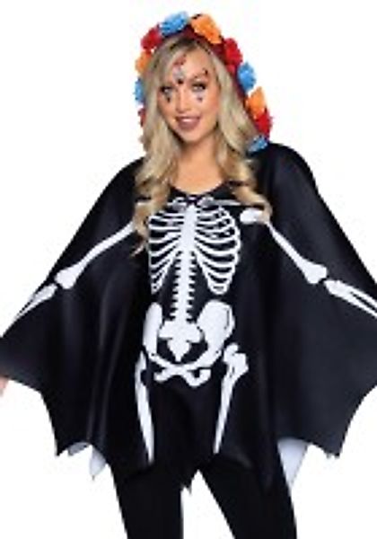 Tag-der-Toten-Poncho günstig online kaufen