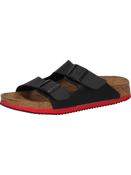 Birkenstock Sandale Arizona Superlauf, Birko-Flor, schwarz/rot günstig online kaufen