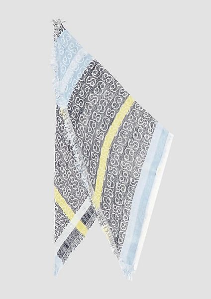 s.Oliver Schal Tuch, Gemusterter Schal aus Viskosemix günstig online kaufen