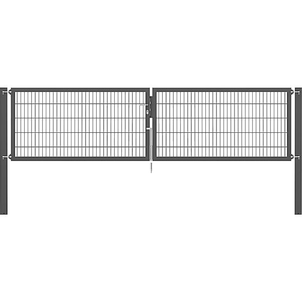 Doppeltor Flexo Plus 400 cm x 100 cm Pfosten 100 cm x 100 cm Anthrazit günstig online kaufen