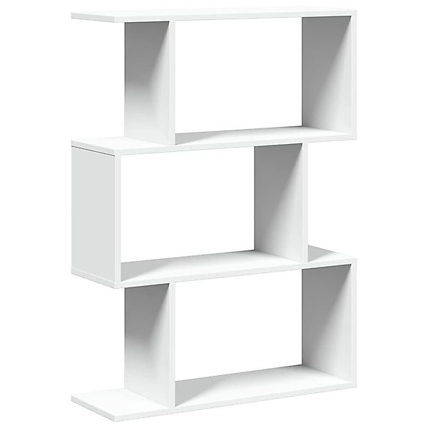 vidaXL Bücherregal Raumteiler Bücherregal 3-stufig Weiß günstig online kaufen