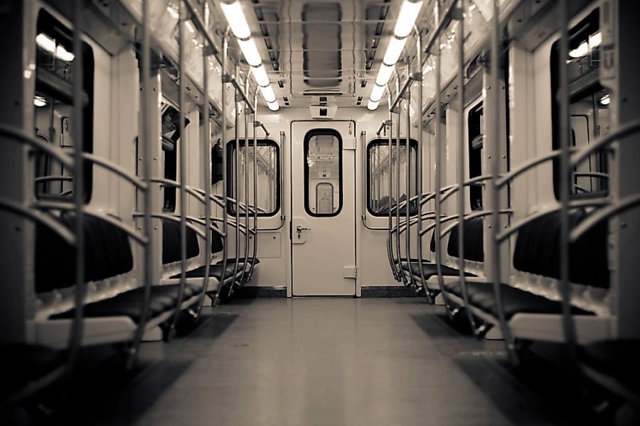 queence Acrylglasbild "Zug von innen" Kunst  Zugbilder  Züge Fine Art-Print günstig online kaufen