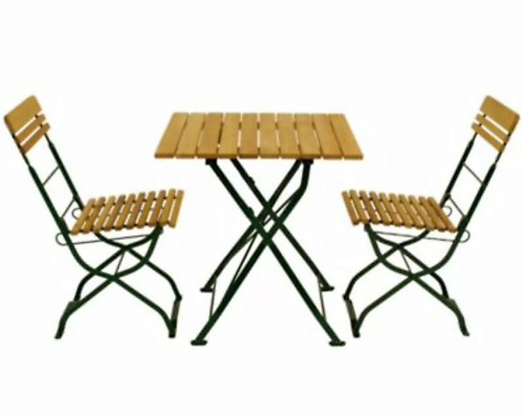 DEGAMO® Biergarten - Garnitur MÜNCHEN 3-teilig (2x Stuhl, 1x Tisch 70x70cm) günstig online kaufen