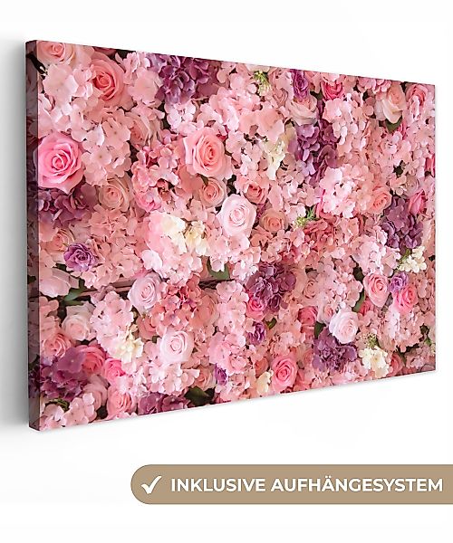 OneMillionCanvasses® Leinwandbild Blumen - Rosa - günstig online kaufen