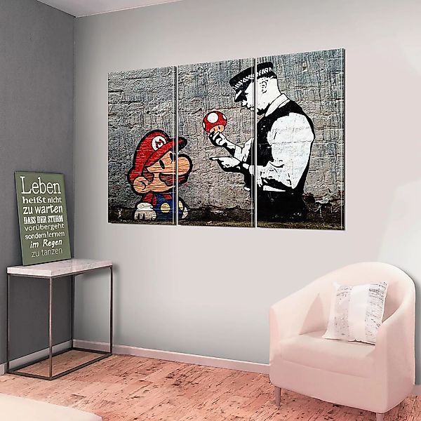 home24 Wandbild Super Mario Mushroom Cop günstig online kaufen