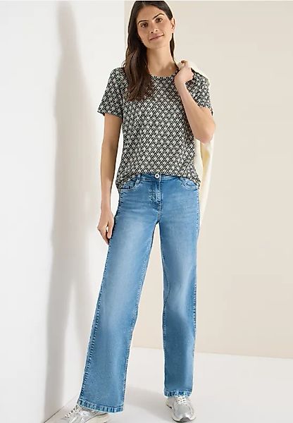 Basic T-Shirt mit Minimal Print günstig online kaufen