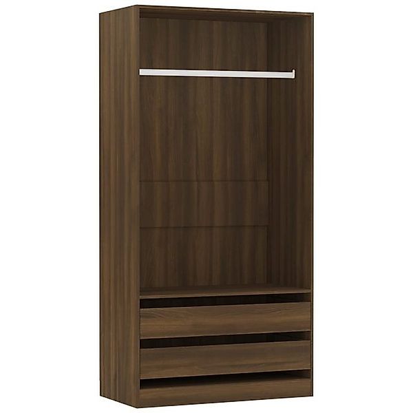 vidaXL Kleiderschrank Kleiderschrank Braun Eiche-Optik 100x50x200 cm Spanpl günstig online kaufen