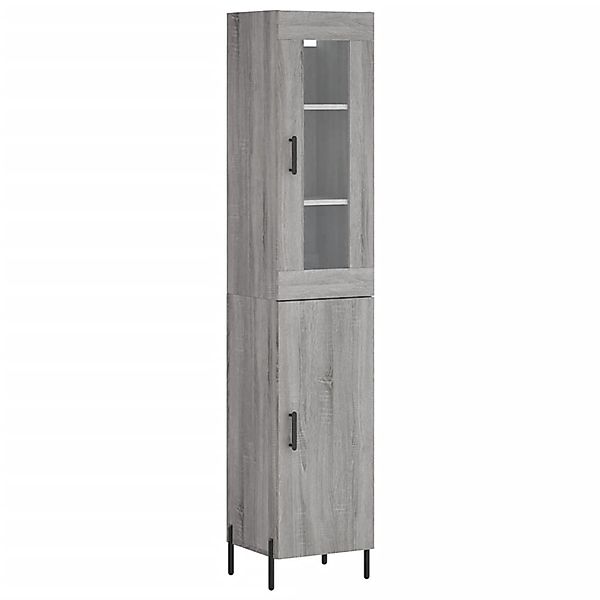 vidaXL Highboard Grau Sonoma 34,5x34x180 cm Holzwerkstoff 3199183 günstig online kaufen