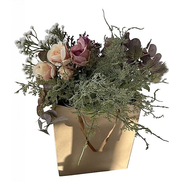 Kunstblume Kunst-Blumenstrauß Bouquet MICHELLE - in der Tüte 9-tlg, 2474U, günstig online kaufen