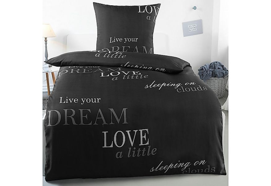 Kuscheli Bettwäsche 135x200 + 80x80 cm atmungsaktiver Bettbezug, moderne De günstig online kaufen