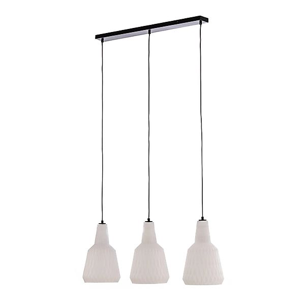 Lindby Pendelleuchte Belarion 10020423 Retro Vintage Antik in Weiß aus Glas günstig online kaufen