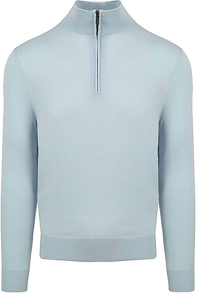 Suitable Merino Half Zip Pullover Hellblau - Größe 3XL günstig online kaufen