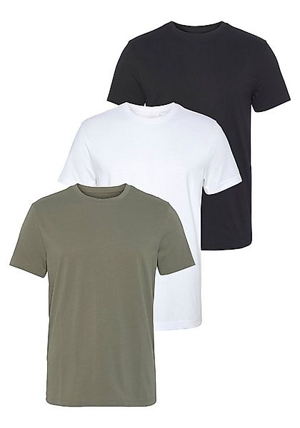 AJC T-Shirt (3er-Pack) lockere Passform, Basic-Stil günstig online kaufen