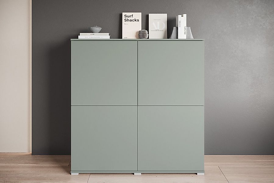 INOSIGN Highboard Kenia, moderne grifflose Hochkommode mit 4 Türen, Breite günstig online kaufen
