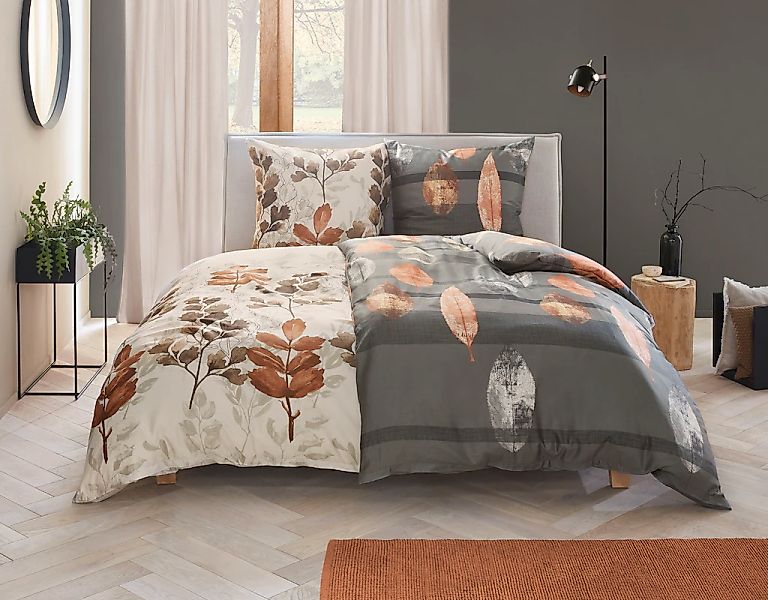 Kleine Wolke Bettwäsche "Grana" 2 Stk. tlg. mit Blättern günstig online kaufen