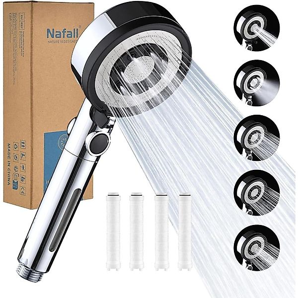 LuxusKollektion Handbrause Duschkopf mit 4 PP günstig online kaufen