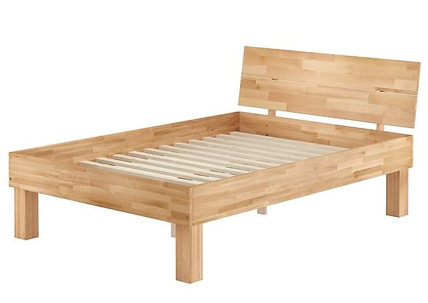 ERST-HOLZ Bett Hohes Seniorenbett Buche natur lackiert Doppelbett in Überlä günstig online kaufen